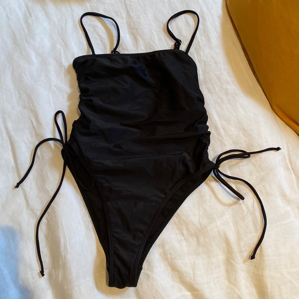 Missguided One Piece Swimsuit with Side Ruching